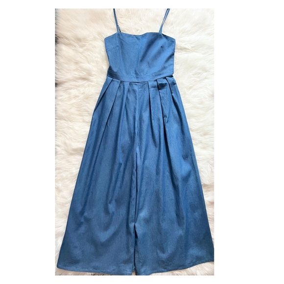 New! GRACIA Wide Leg Denim Jumpsuit - Picture 4 of 7